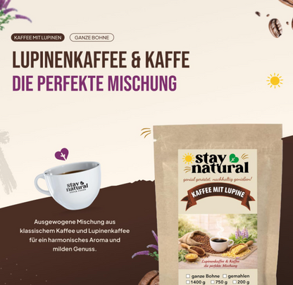 Kaffee mit Lupine gemahlen