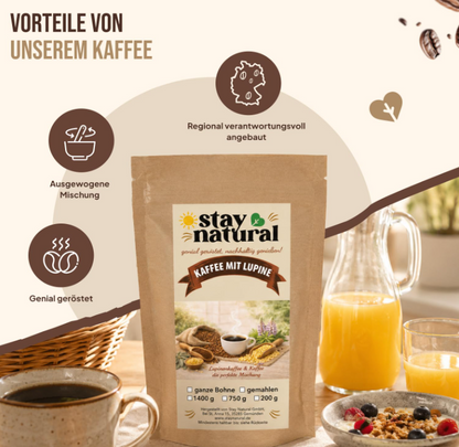 Kaffee mit Lupine gemahlen