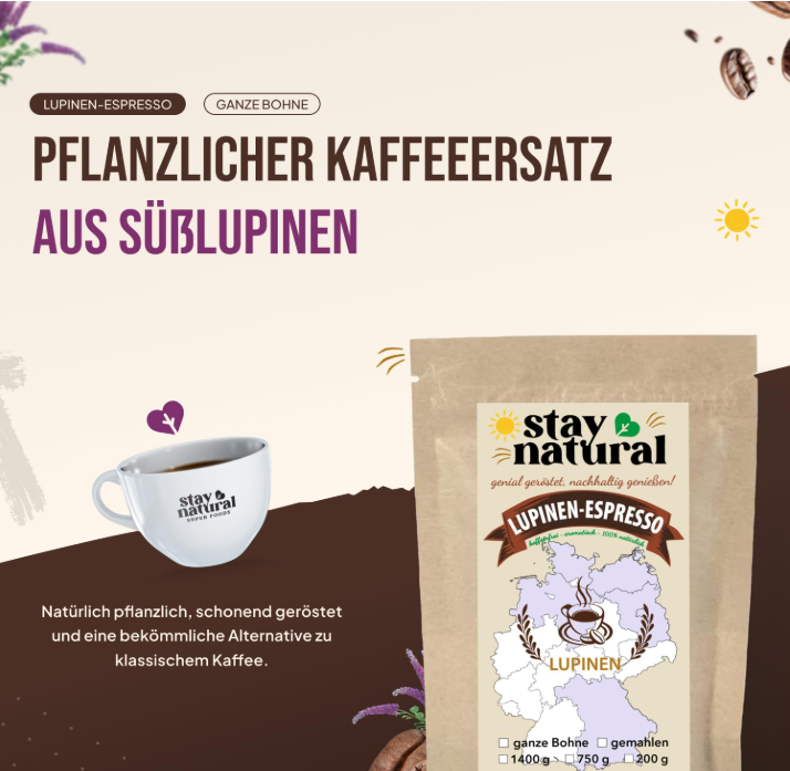 Lupinen Espresso gemahlen