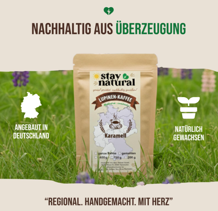 Lupinen Kaffee Karamell ganze Bohne