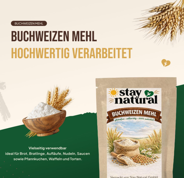 Buchweizenmehl – Natürliches, glutenfreies Mehl für eine bewusste und vielseitige Ernährung
