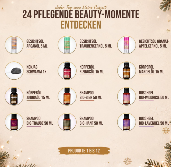 Beauty Adventskalender – 24 Beauty-Highlights Naturkosmetik