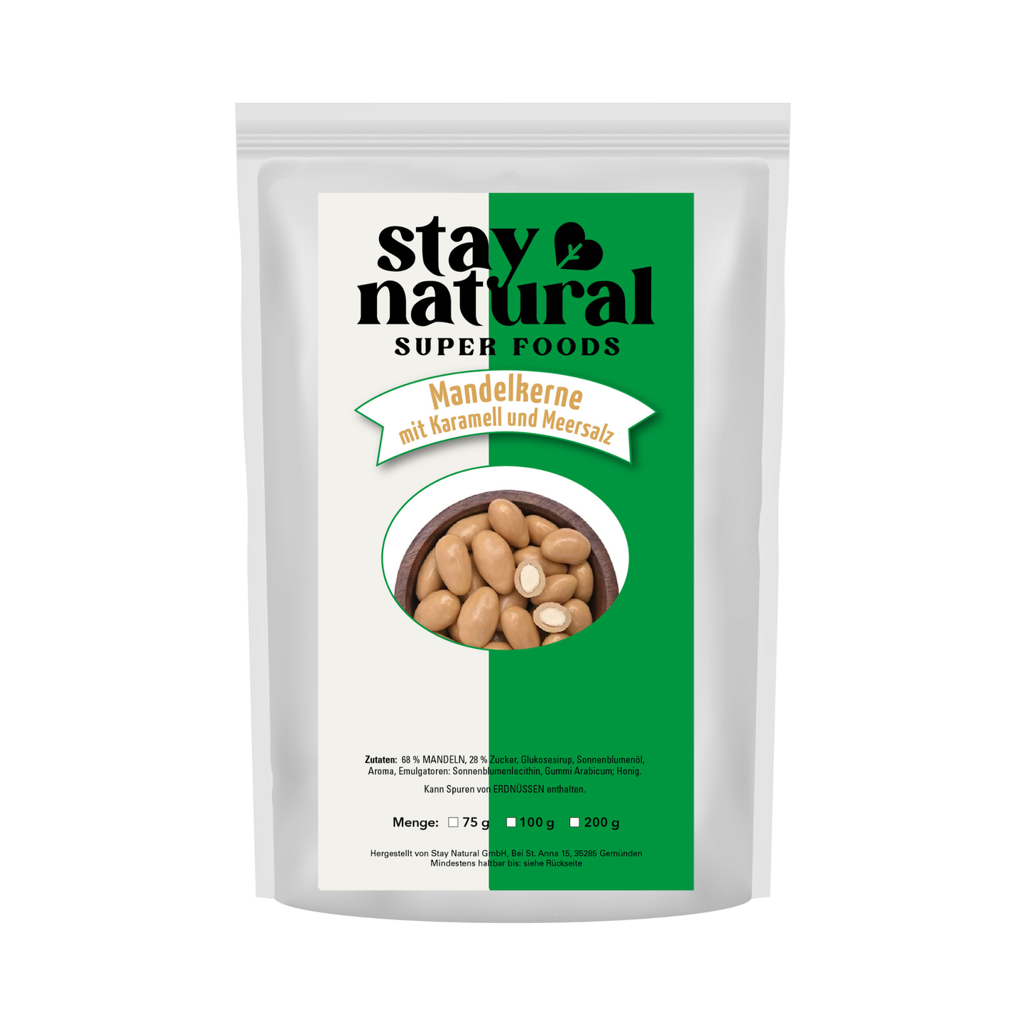 Mandelkerne mit Karamell und Meersalz